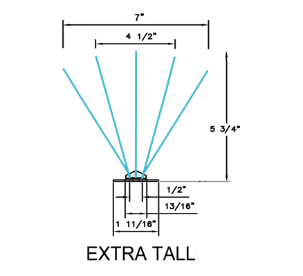 extra tall spike CAD diagram extra tall spike CAD diagram