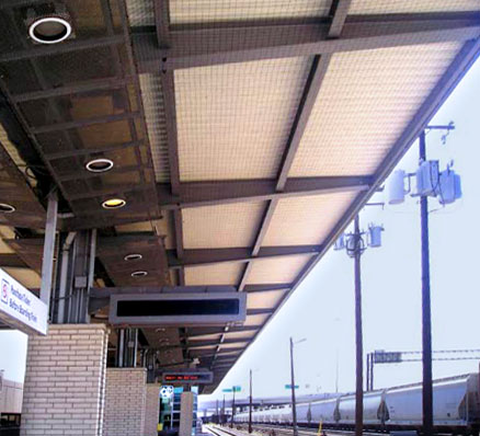 Premium Bird Netting transit installation