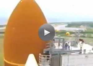 NASA workers install visual scare products